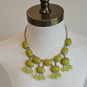 Banana Republic, Trina Turk Elegant Green Statement Necklace
